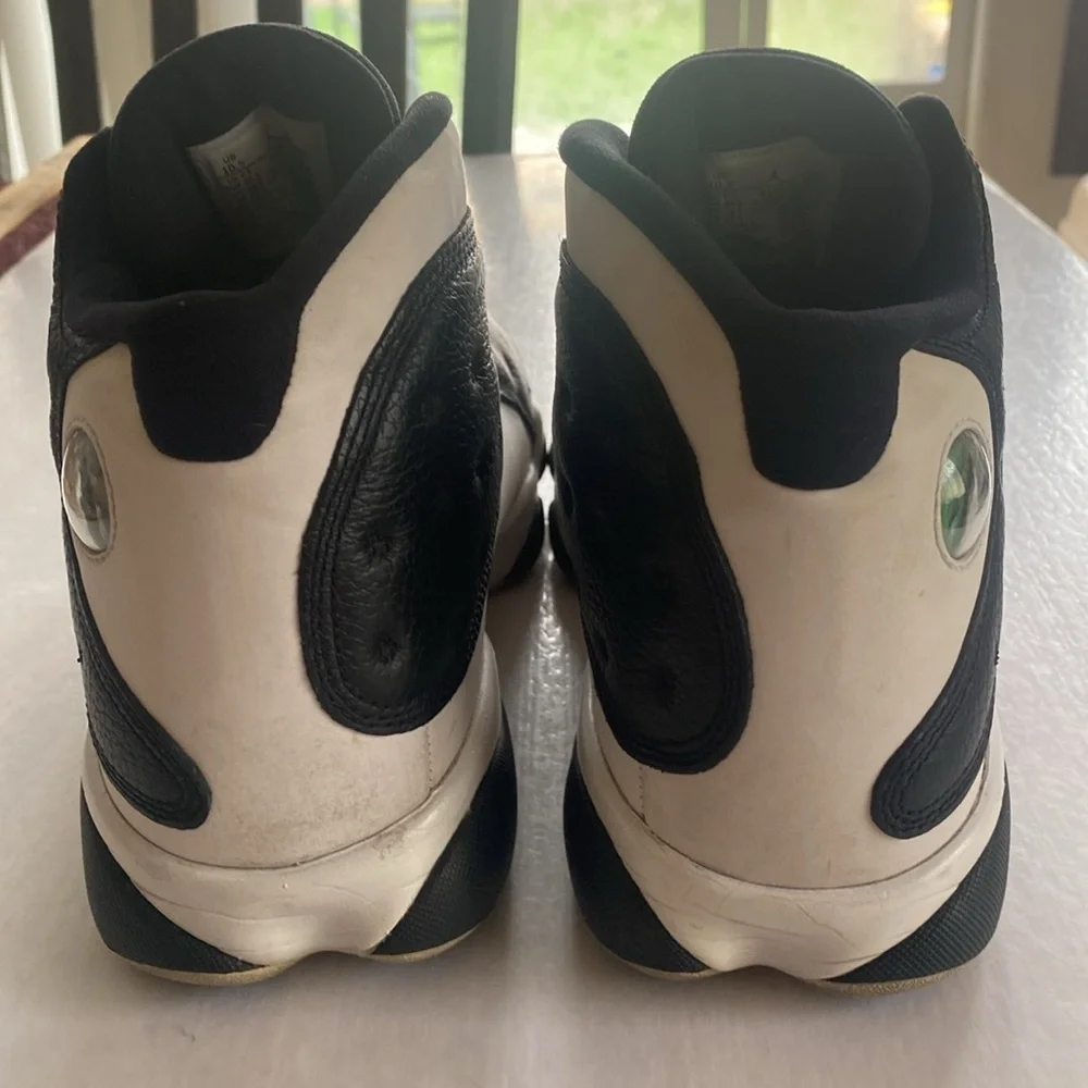 NIKE Air Jordan 13 Retro Men's Black Leather er Shoes Size 10.5
